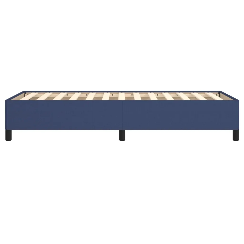 Letto singolo | Letto per adulti | Giroletto senza Materasso Blu 90x200 cm in Tessuto - Image 6