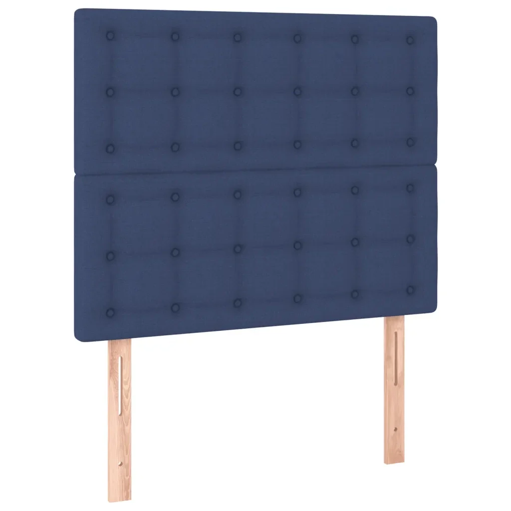 Letto singolo | Letto per adulti | Giroletto senza Materasso Blu 90x200 cm in Tessuto - Image 9