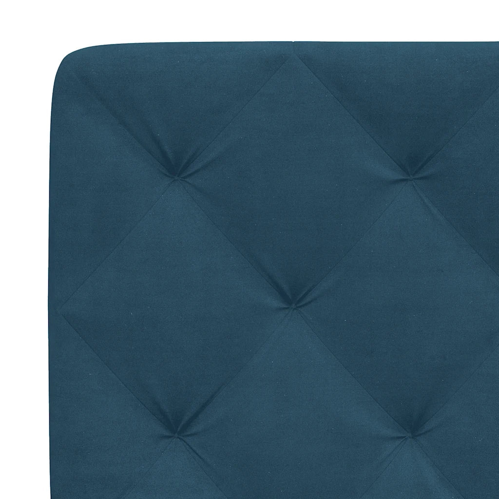 Letto singolo | Letto per adulti | Giroletto senza Materasso Blu 90x200 cm in Velluto - Image 10