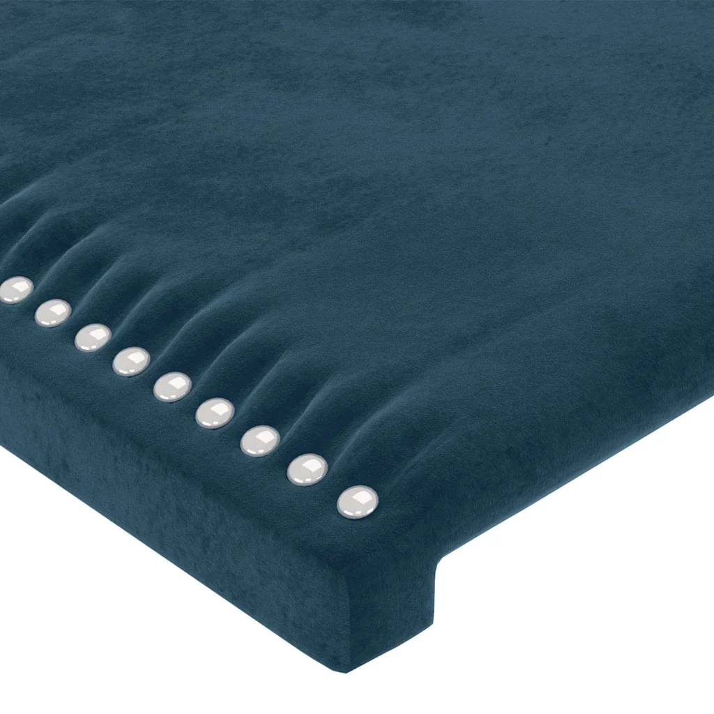 Letto singolo | Letto per adulti | Giroletto senza Materasso Blu Scuro 100x200 cm in Velluto - Image 10