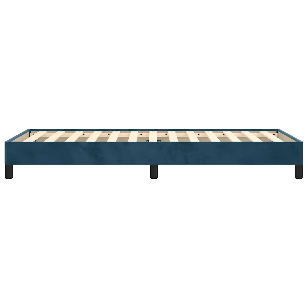Letto singolo | Letto per adulti | Giroletto senza Materasso Blu Scuro 100x200 cm in Velluto - Image 6