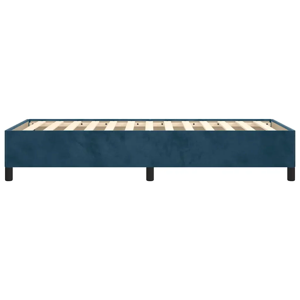Letto singolo | Letto per adulti | Giroletto senza Materasso Blu Scuro 100x200 cm in Velluto - Image 6