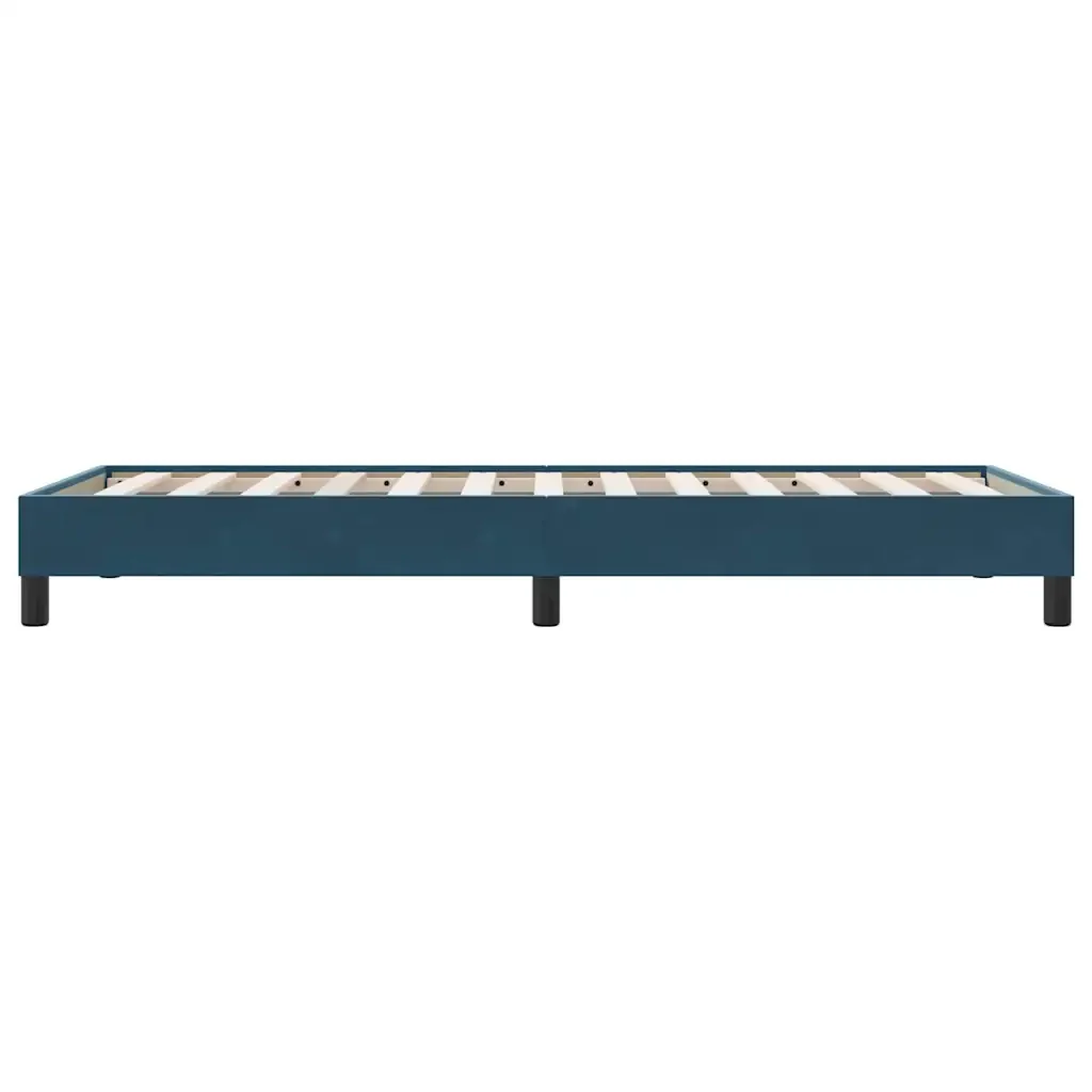 Letto singolo | Letto per adulti | Giroletto senza Materasso Blu Scuro 100x220 cm in Velluto - Image 6