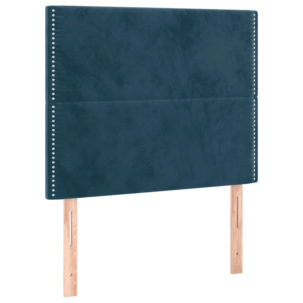 Letto singolo | Letto per adulti | Giroletto senza Materasso Blu Scuro 80x200 cm in Velluto - Image 9