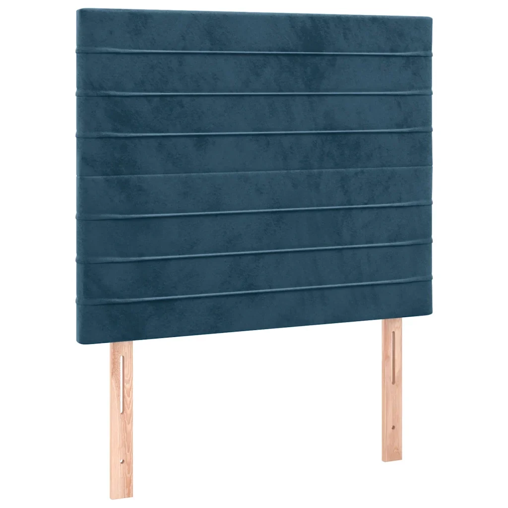 Letto singolo | Letto per adulti | Giroletto senza Materasso Blu Scuro 80x200 cm in Velluto - Image 8