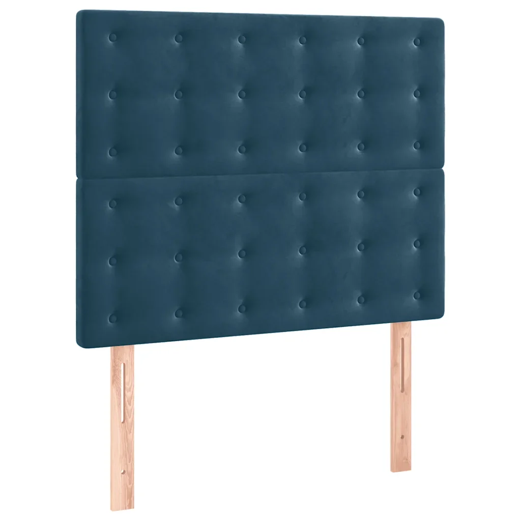 Letto singolo | Letto per adulti | Giroletto senza Materasso Blu Scuro 80x200 cm in Velluto - Image 8