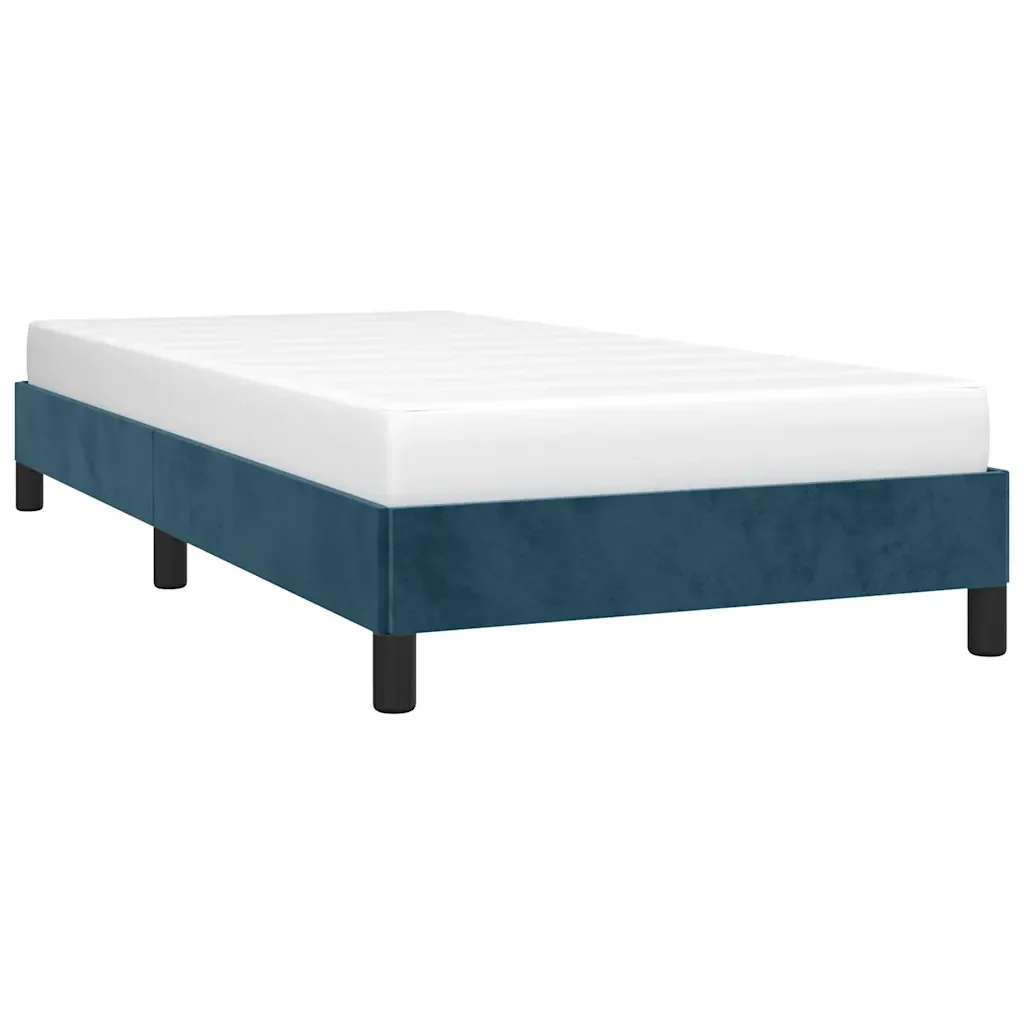Letto singolo | Letto per adulti | Giroletto senza Materasso Blu Scuro 80x200 cm in Velluto - Image 4