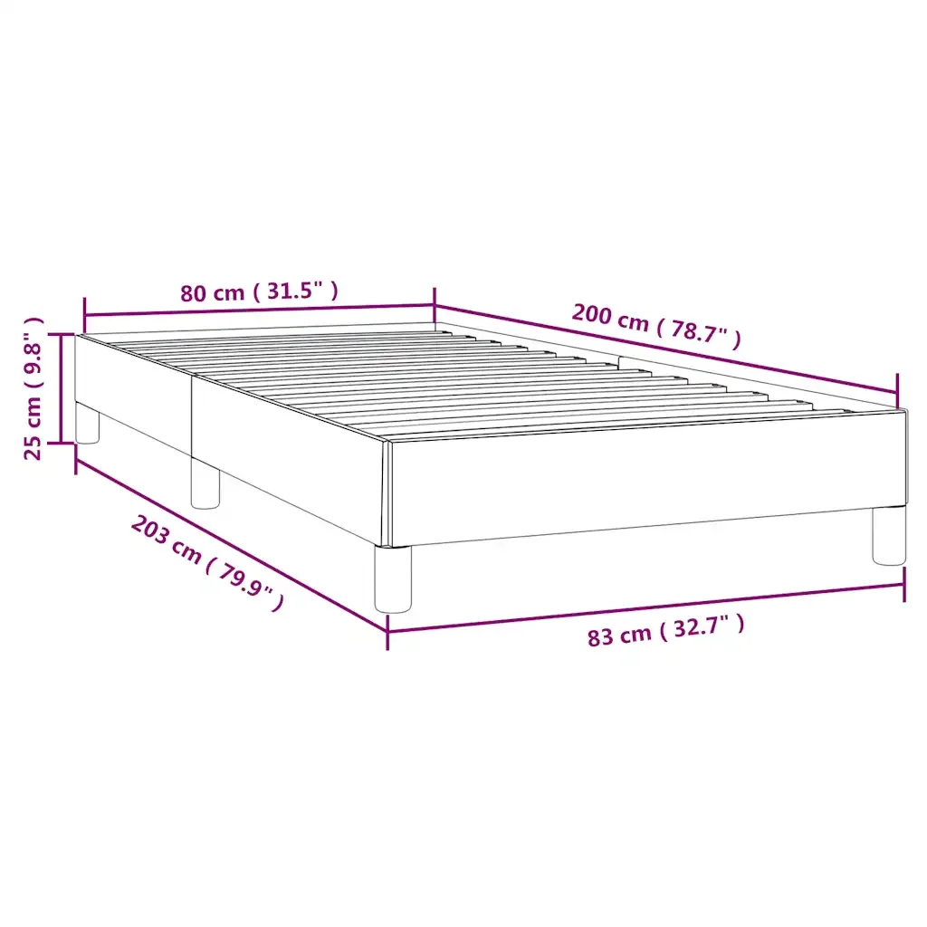Letto singolo | Letto per adulti | Giroletto senza Materasso Blu Scuro 80x200 cm in Velluto - Image 9