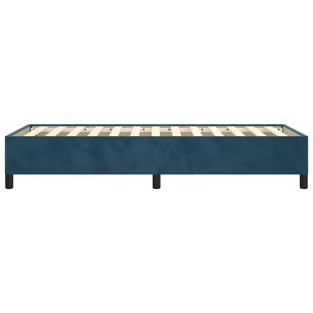 Letto singolo | Letto per adulti | Giroletto senza Materasso Blu Scuro 80x200 cm in Velluto - Image 6