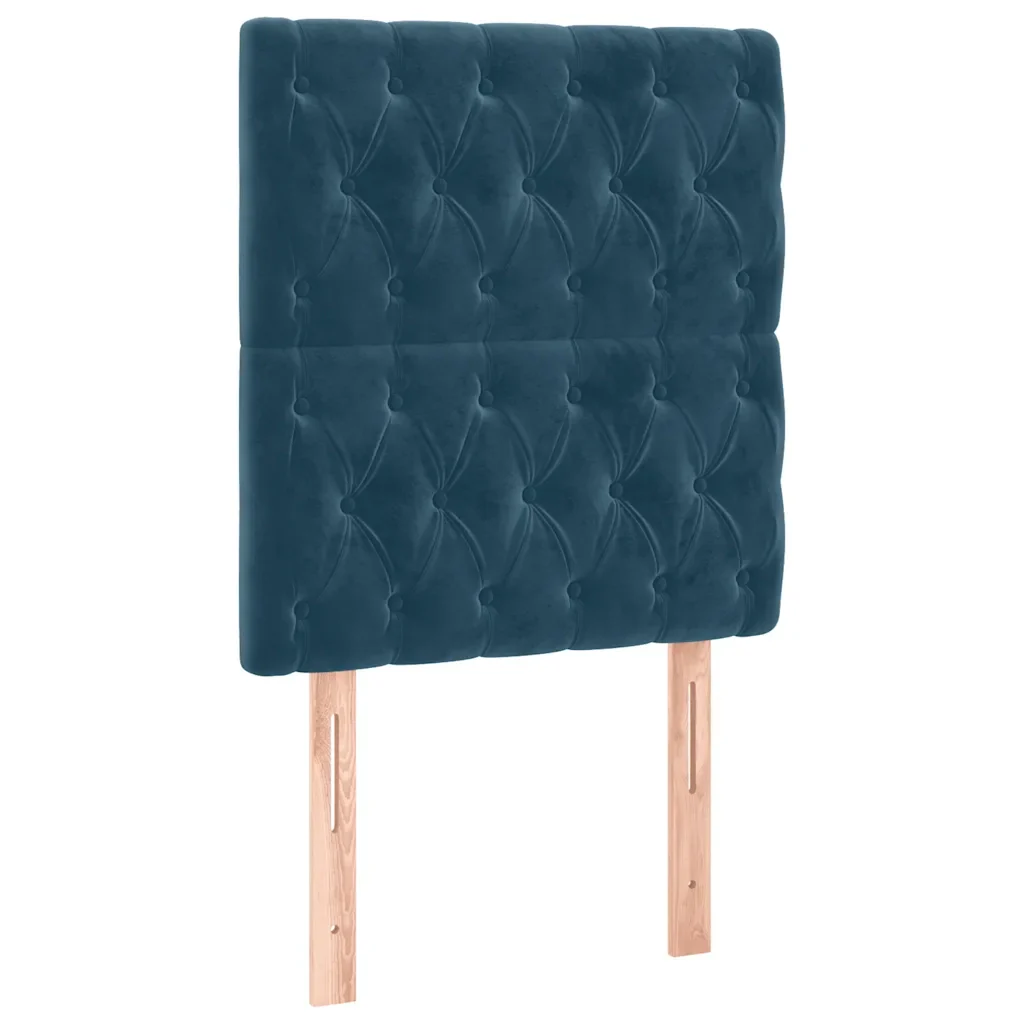 Letto singolo | Letto per adulti | Giroletto senza Materasso Blu Scuro 80x200 cm in Velluto - Image 8