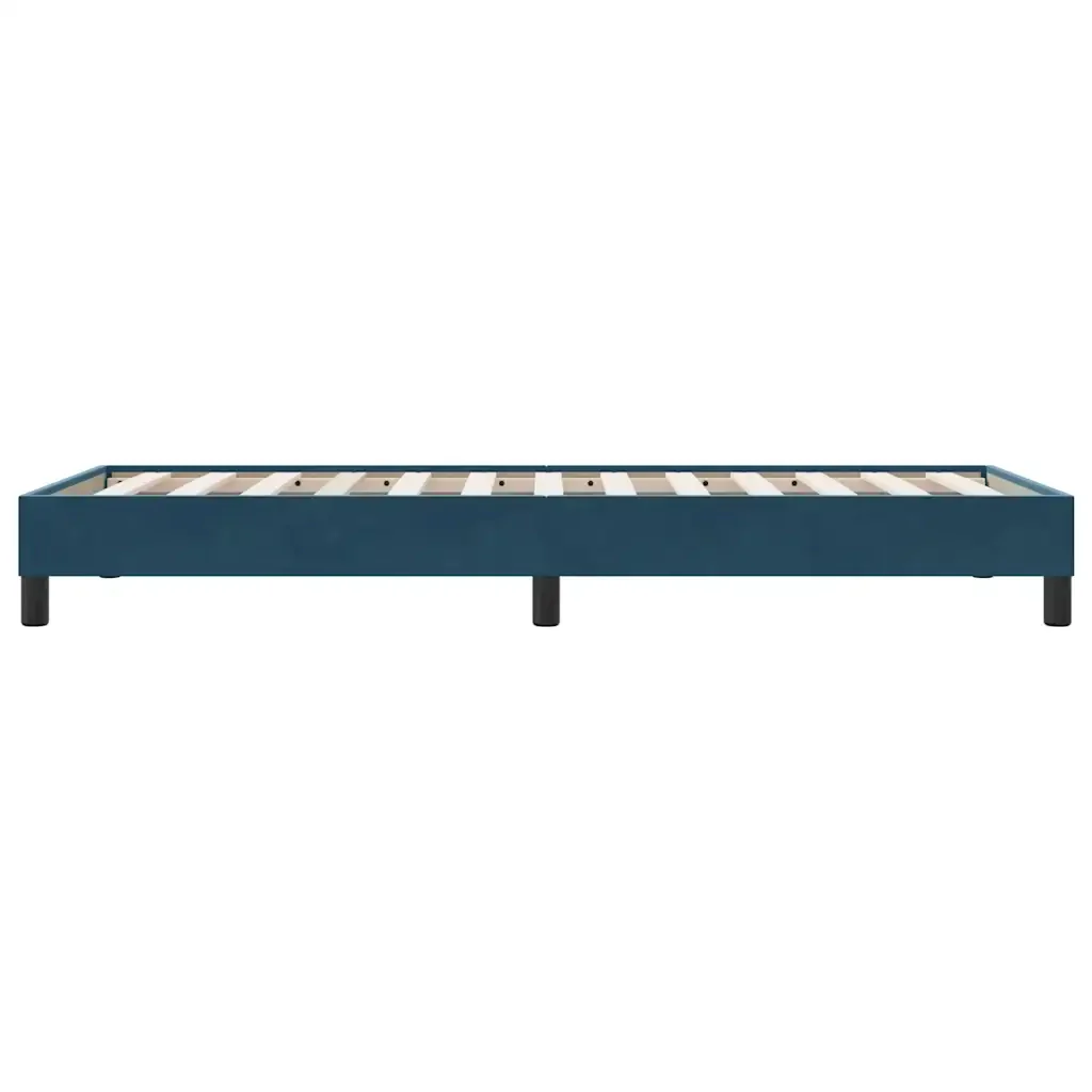 Letto singolo | Letto per adulti | Giroletto senza Materasso Blu Scuro 80x210 cm in Velluto - Image 6