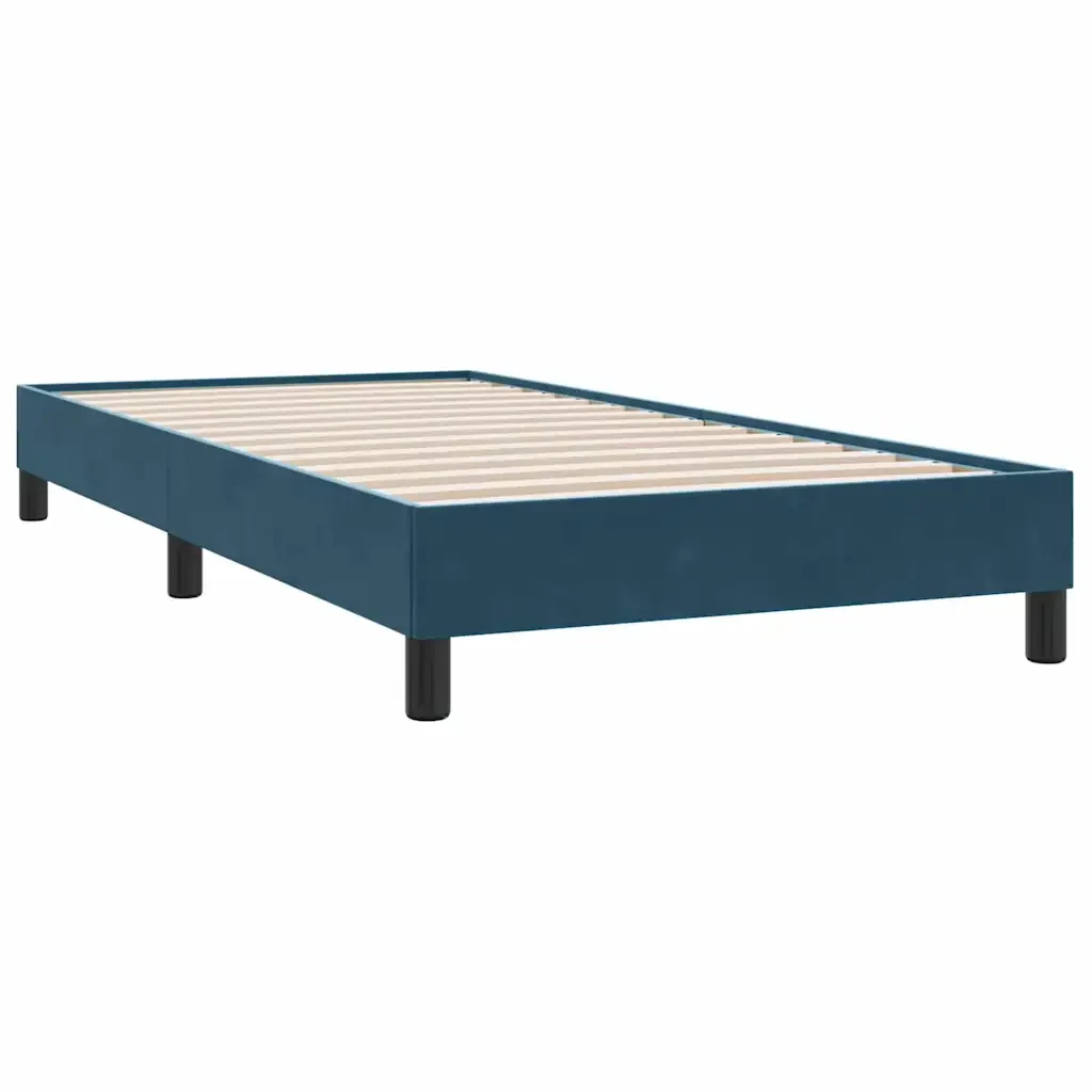 Letto singolo | Letto per adulti | Giroletto senza Materasso Blu Scuro 80x210 cm in Velluto - Image 7