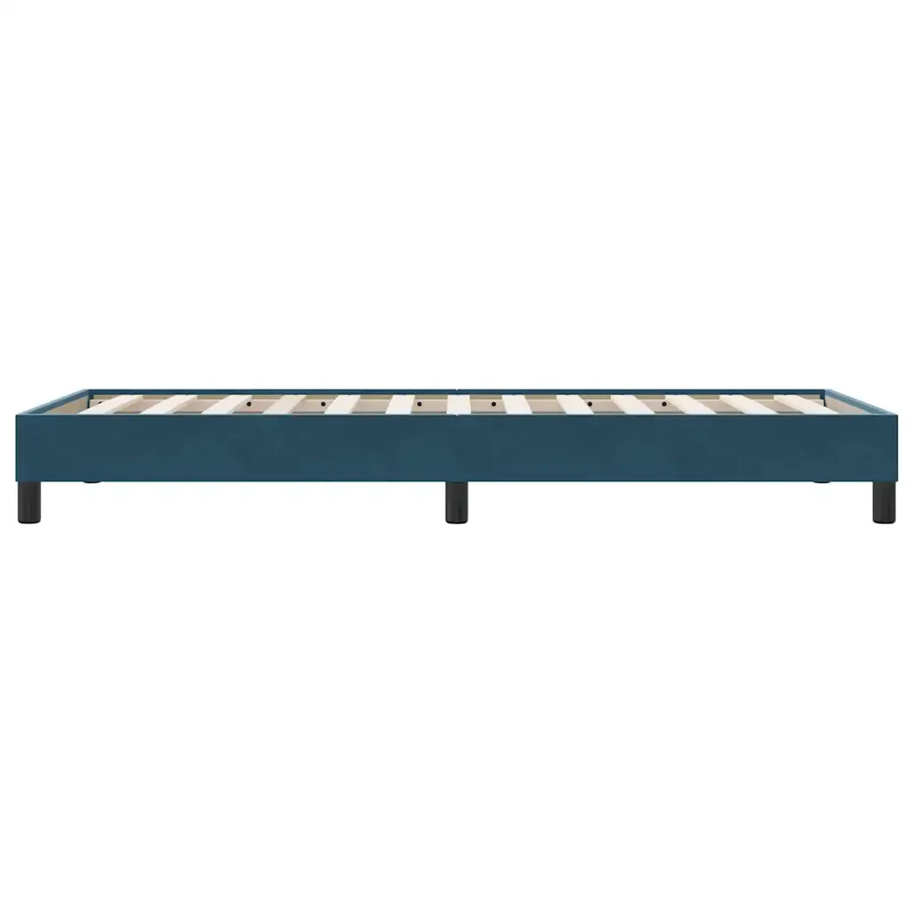 Letto singolo | Letto per adulti | Giroletto senza Materasso Blu Scuro 80x220 cm in Velluto - Image 6