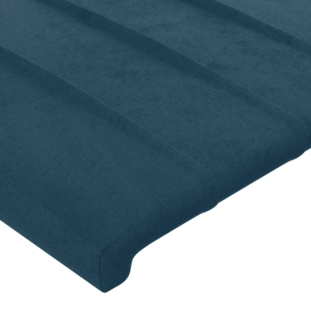 Letto singolo | Letto per adulti | Giroletto senza Materasso Blu Scuro 90x190 cm in Velluto - Image 10