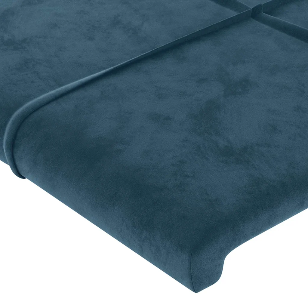 Letto singolo | Letto per adulti | Giroletto senza Materasso Blu Scuro 90x190 cm in Velluto - Image 10