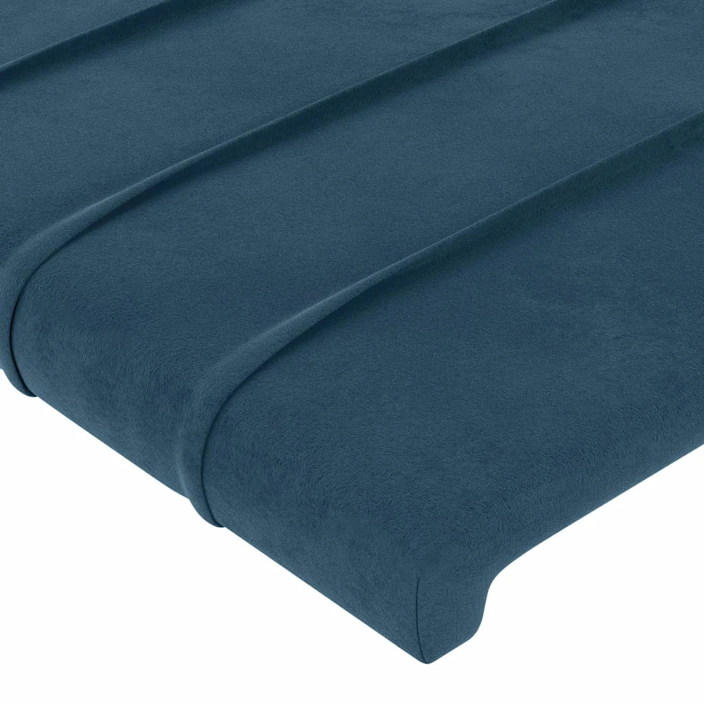 Letto singolo | Letto per adulti | Giroletto senza Materasso Blu Scuro 90x190 cm in Velluto - Image 10