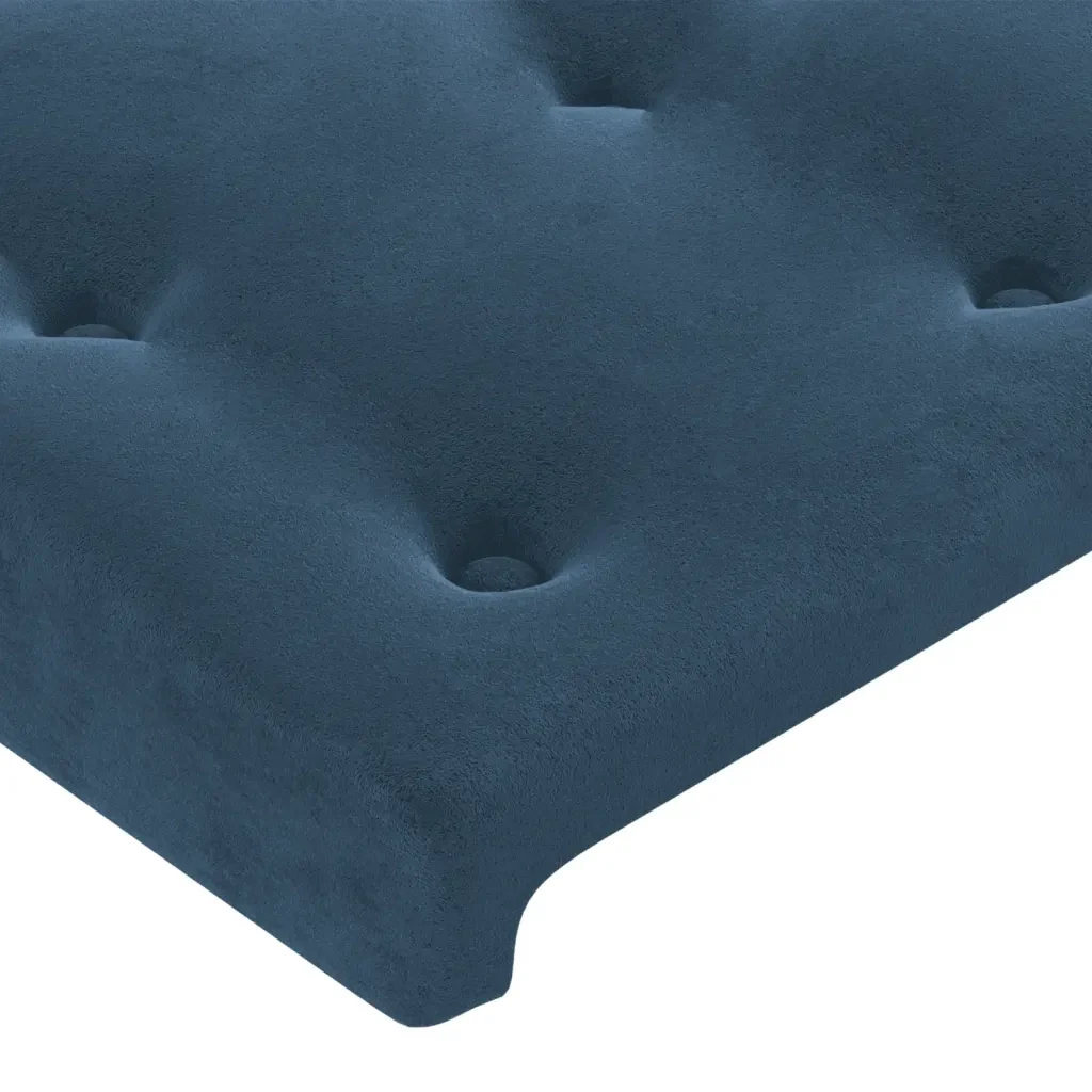 Letto singolo | Letto per adulti | Giroletto senza Materasso Blu Scuro 90x190 cm in Velluto - Image 10