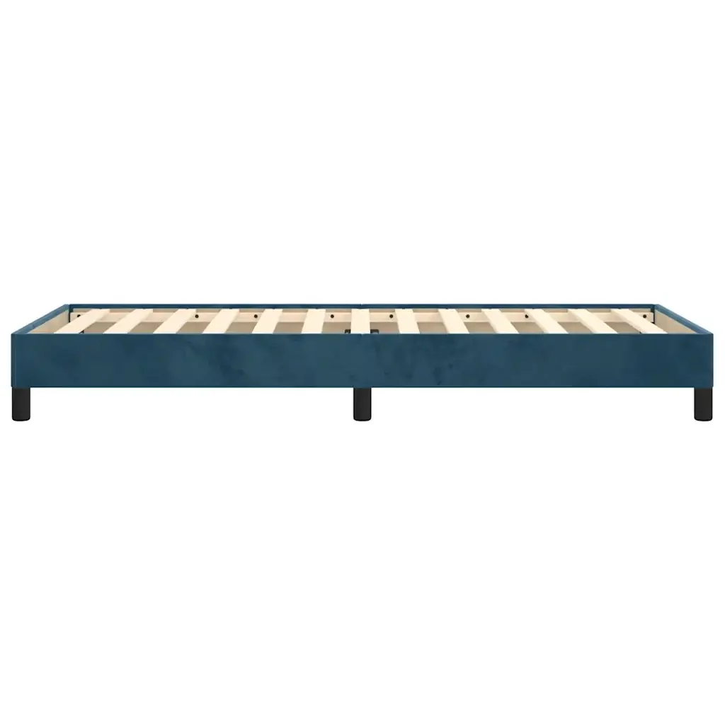 Letto singolo | Letto per adulti | Giroletto senza Materasso Blu Scuro 90x190 cm in Velluto - Image 6