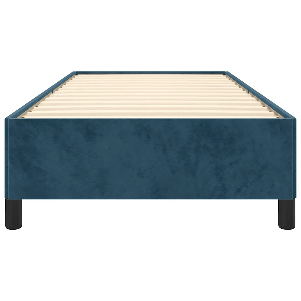 Letto singolo | Letto per adulti | Giroletto senza Materasso Blu Scuro 90x190 cm in Velluto - Image 5