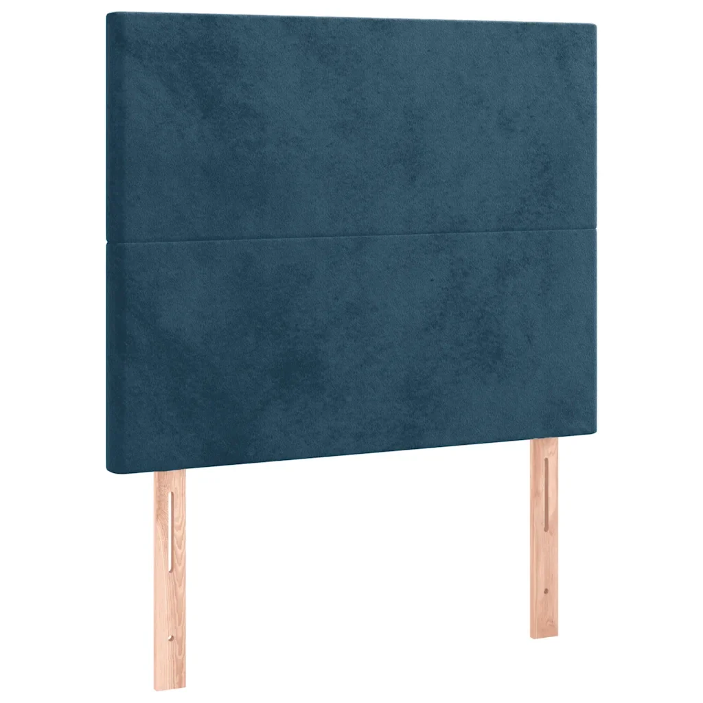 Letto singolo | Letto per adulti | Giroletto senza Materasso Blu Scuro 90x200 cm in Velluto - Image 9
