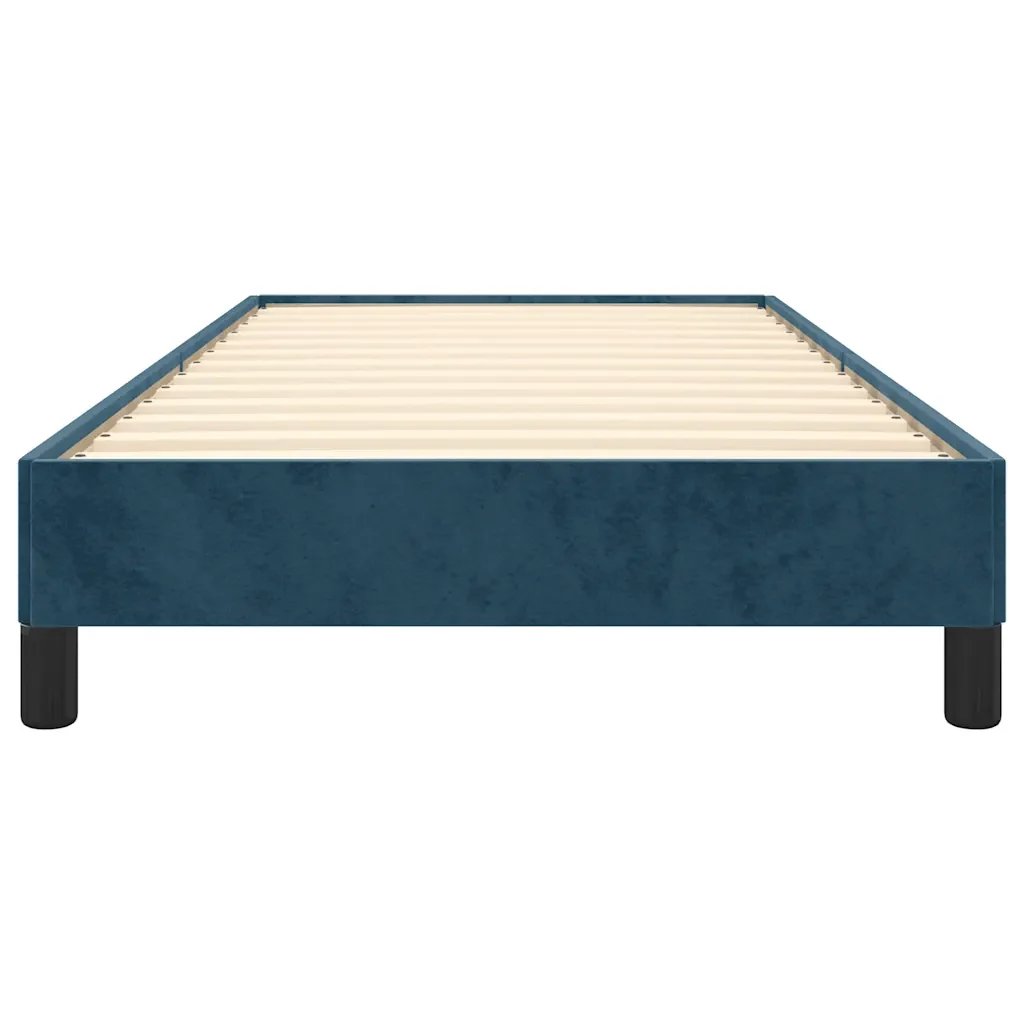 Letto singolo | Letto per adulti | Giroletto senza Materasso Blu Scuro 90x200 cm in Velluto - Image 5