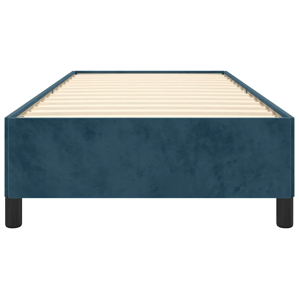 Letto singolo | Letto per adulti | Giroletto senza Materasso Blu Scuro 90x200 cm in Velluto - Image 5