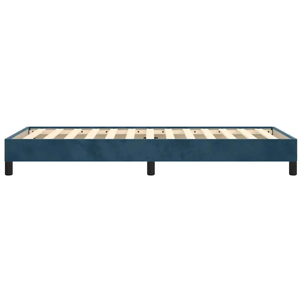 Letto singolo | Letto per adulti | Giroletto senza Materasso Blu Scuro 90x200 cm in Velluto - Image 6