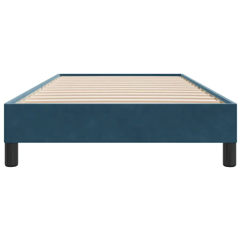 Letto singolo | Letto per adulti | Giroletto senza Materasso Blu Scuro 90x220 cm in Velluto - Image 5