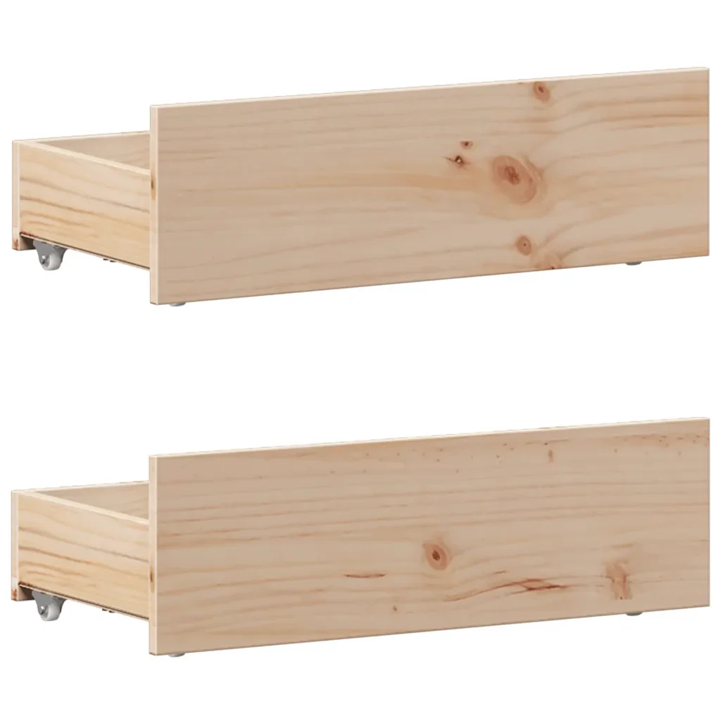 Letto singolo | Letto per adulti | Giroletto senza Materasso con Testiera 75x190 cm Massello Pino - Image 7