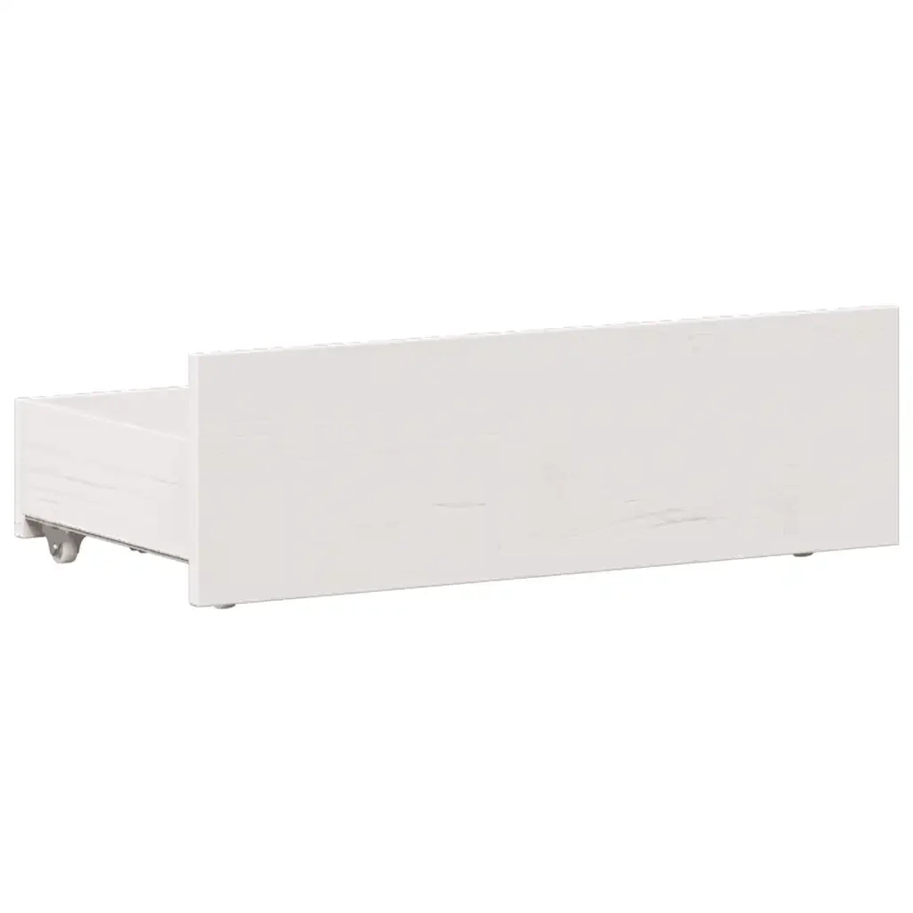 Letto singolo | Letto per adulti | Giroletto senza Materasso con Testiera Bianco 75x190 cm Pino - Image 6