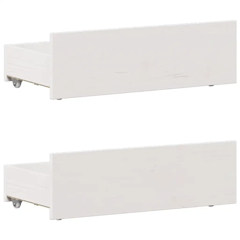 Letto singolo | Letto per adulti | Giroletto senza Materasso con Testiera Bianco 90x190 cm Pino - Image 7