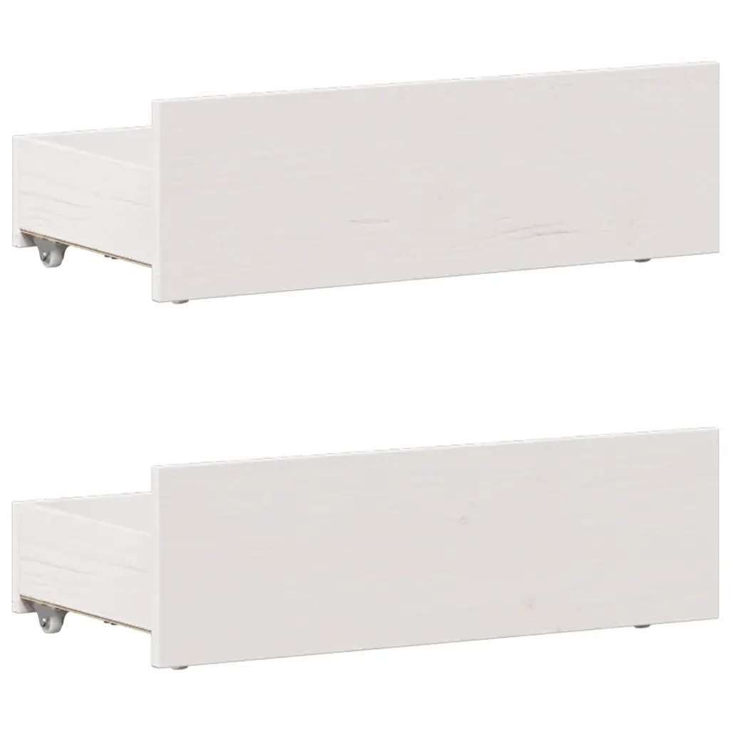 Letto singolo | Letto per adulti | Giroletto senza Materasso con Testiera Bianco 90x200 cm Pino - Image 9