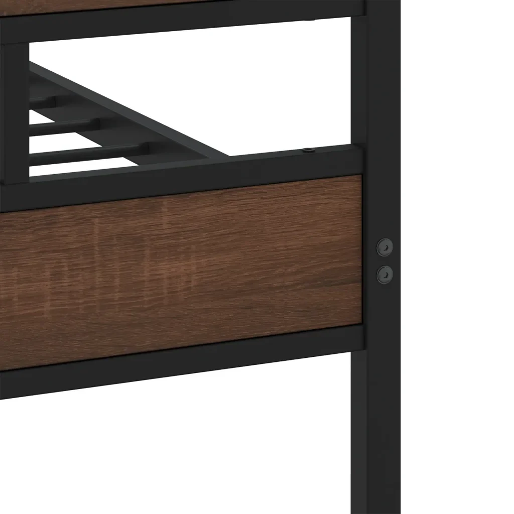 Letto singolo | Letto per adulti | Giroletto senza Materasso con Testiera e Pediera 107x203 cm - Image 7