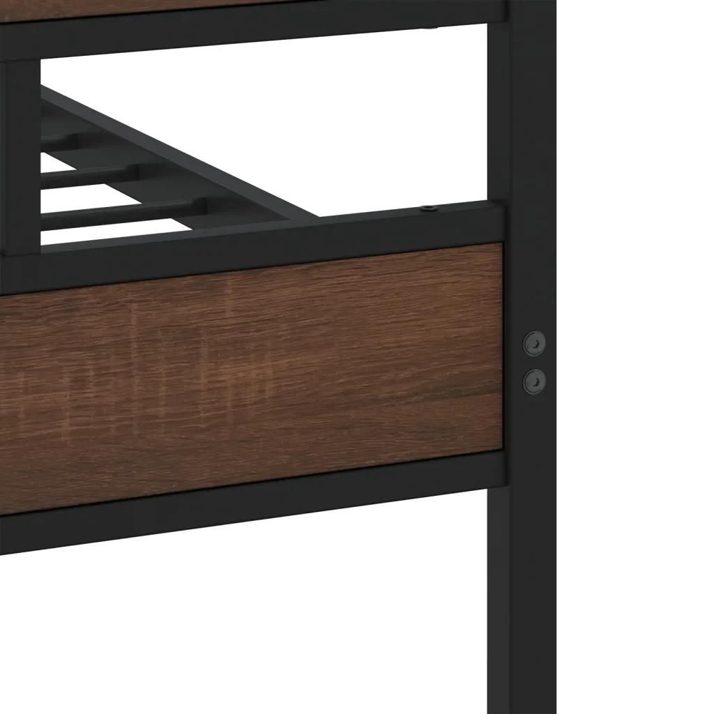 Letto singolo | Letto per adulti | Giroletto senza Materasso con Testiera e Pediera 90x200 cm - Image 7