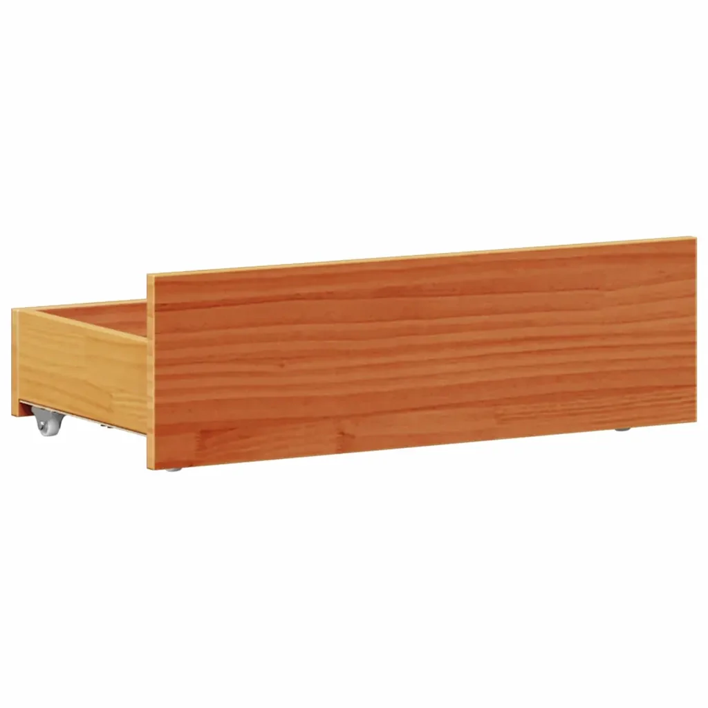 Letto singolo | Letto per adulti | Giroletto senza Materasso con Testiera Marrone Cera 75x190 Pino - Image 6