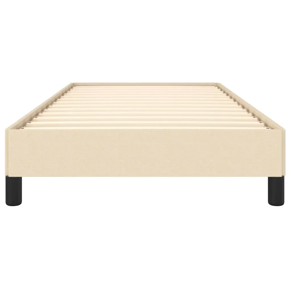 Letto singolo | Letto per adulti | Giroletto senza Materasso Crema 100x200 cm in Tessuto - Image 5