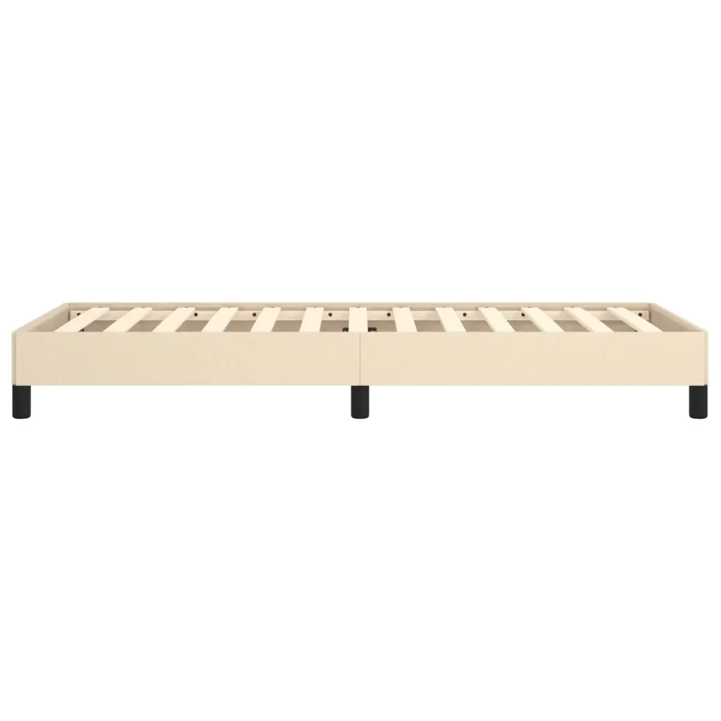 Letto singolo | Letto per adulti | Giroletto senza Materasso Crema 100x200 cm in Tessuto - Image 6