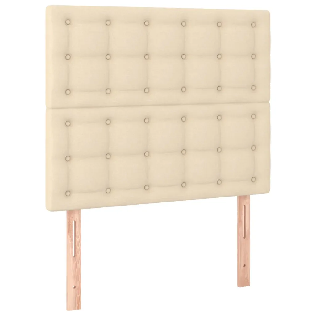 Letto singolo | Letto per adulti | Giroletto senza Materasso Crema 100x200 cm in Tessuto - Image 9