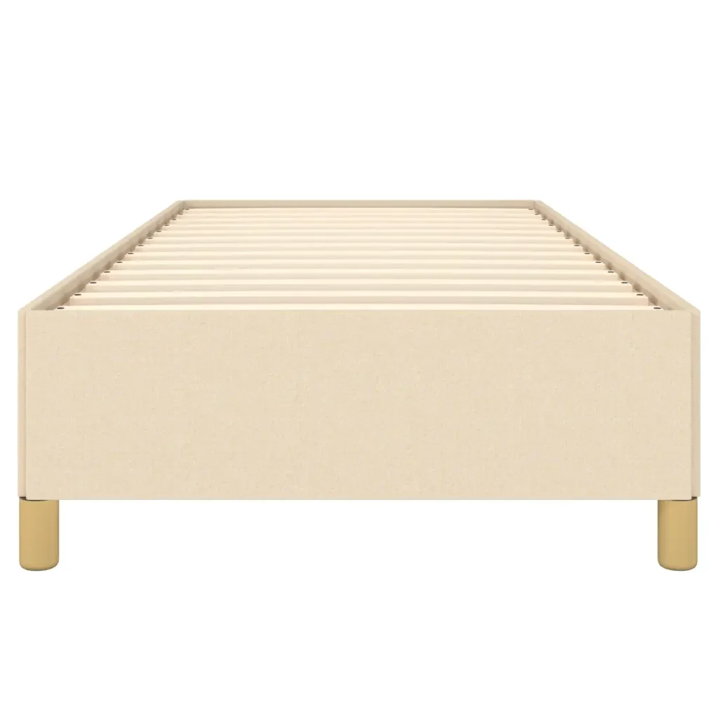 Letto singolo | Letto per adulti | Giroletto senza Materasso Crema 80x200 cm in Tessuto - Image 5