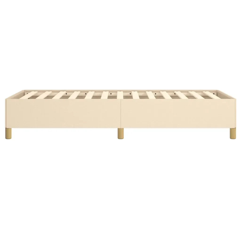 Letto singolo | Letto per adulti | Giroletto senza Materasso Crema 80x200 cm in Tessuto - Image 6