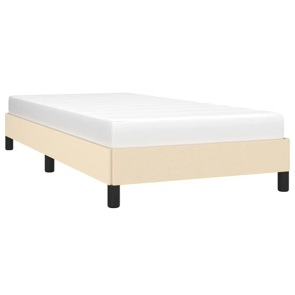 Letto singolo | Letto per adulti | Giroletto senza Materasso Crema 80x200 cm in Tessuto - Image 3