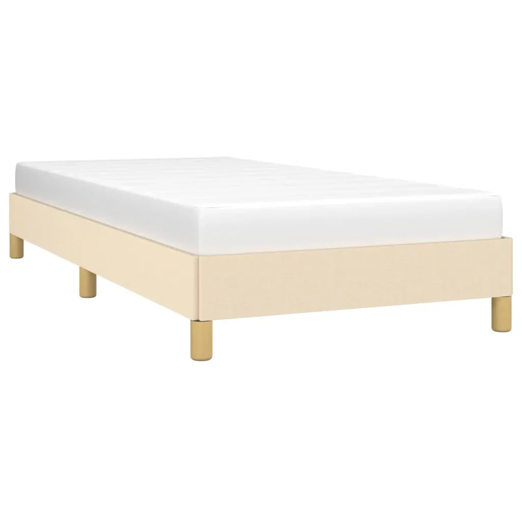 Letto singolo | Letto per adulti | Giroletto senza Materasso Crema 80x200 cm in Tessuto - Image 4
