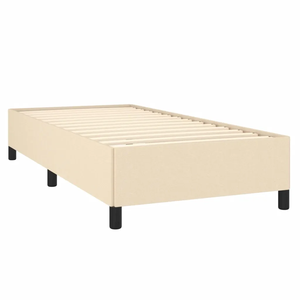 Letto singolo | Letto per adulti | Giroletto senza Materasso Crema 80x200 cm in Tessuto - Image 4