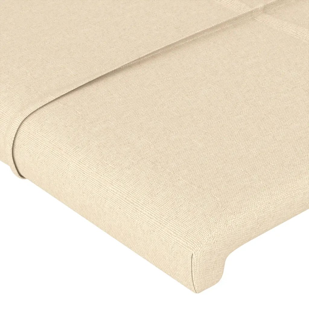 Letto singolo | Letto per adulti | Giroletto senza Materasso Crema 90x190 cm in Tessuto - Image 10