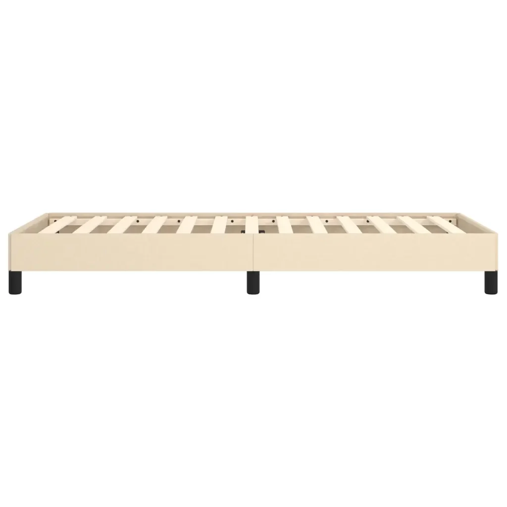 Letto singolo | Letto per adulti | Giroletto senza Materasso Crema 90x190 cm in Tessuto - Image 6