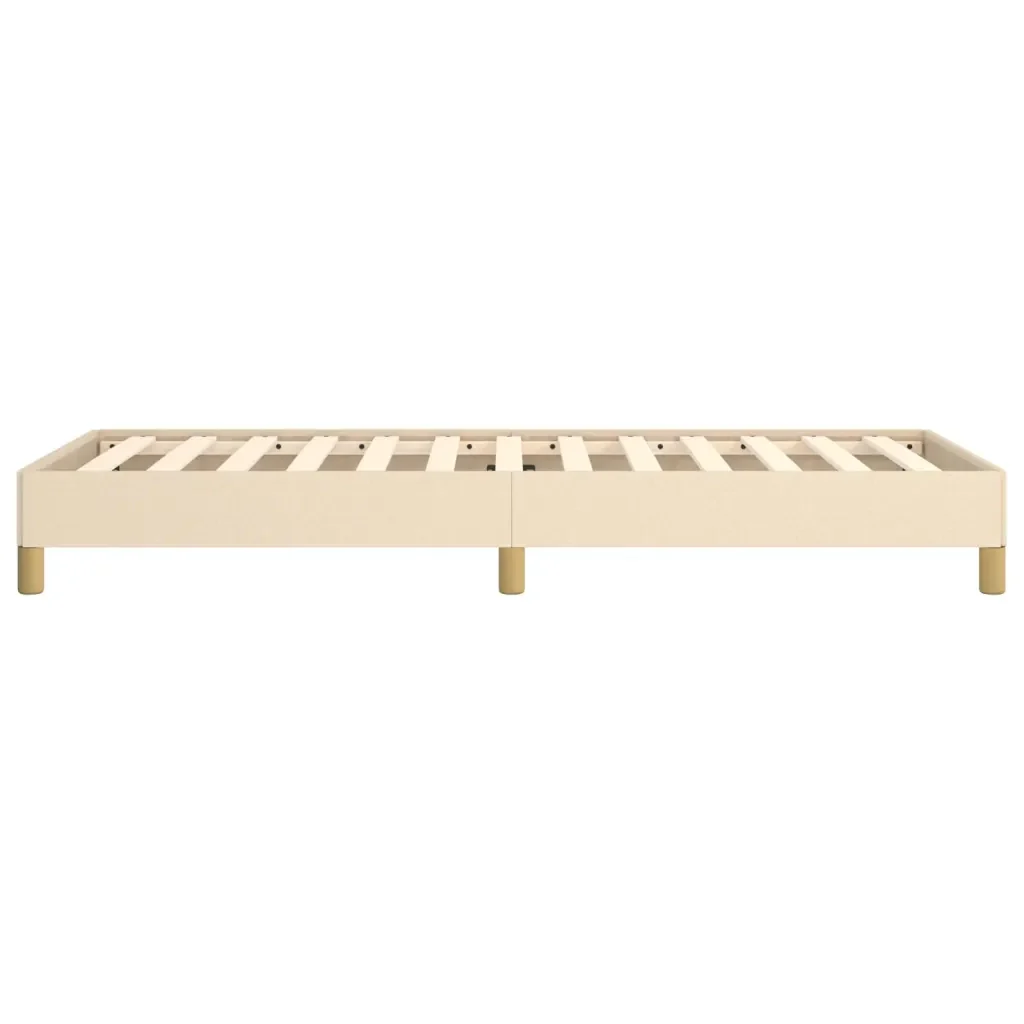 Letto singolo | Letto per adulti | Giroletto senza Materasso Crema 90x200 cm in Tessuto - Image 6