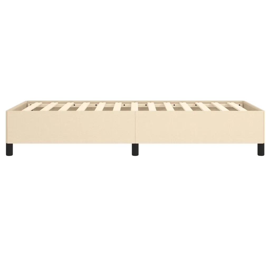 Letto singolo | Letto per adulti | Giroletto senza Materasso Crema 90x200 cm in Tessuto - Image 6