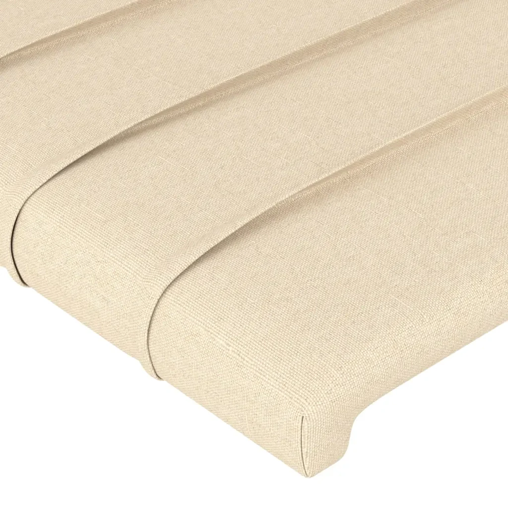 Letto singolo | Letto per adulti | Giroletto senza Materasso Crema 90x200 cm in Tessuto - Image 10