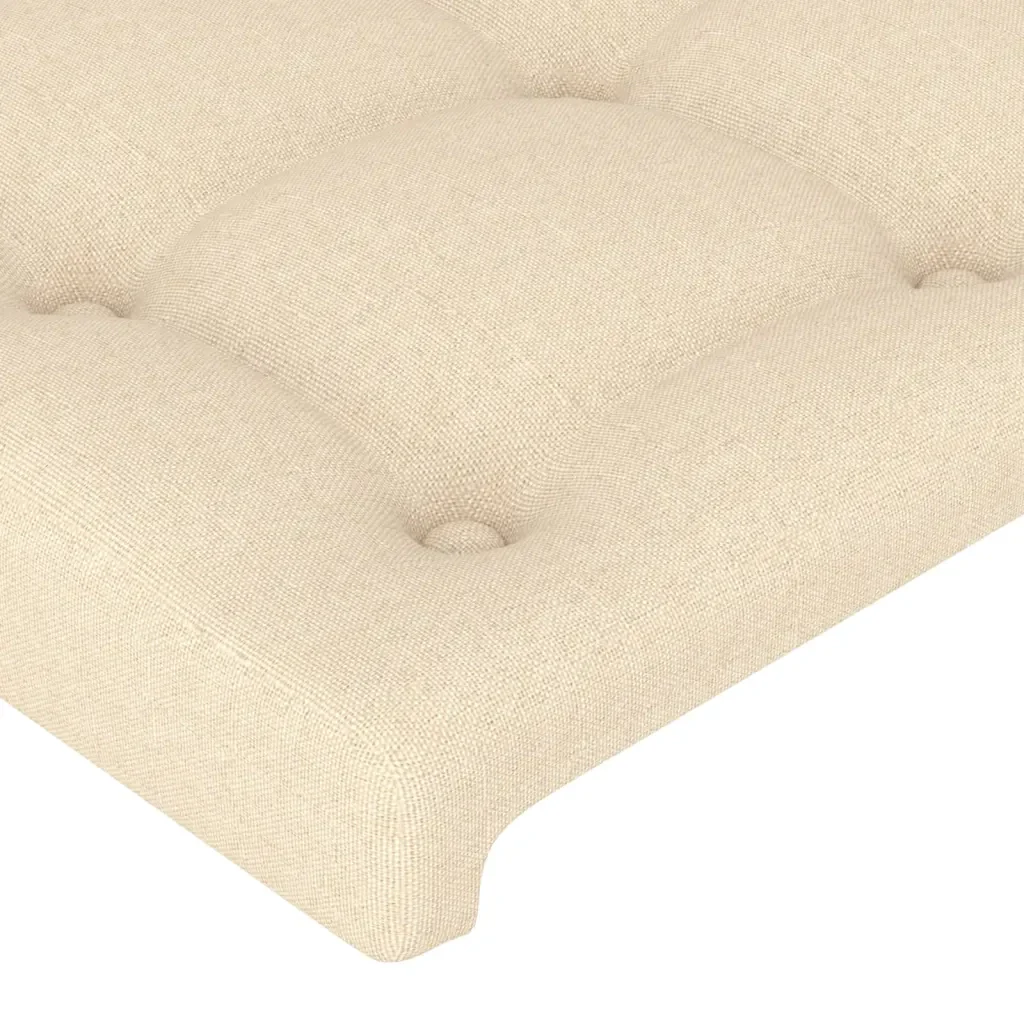 Letto singolo | Letto per adulti | Giroletto senza Materasso Crema 90x200 cm in Tessuto - Image 10