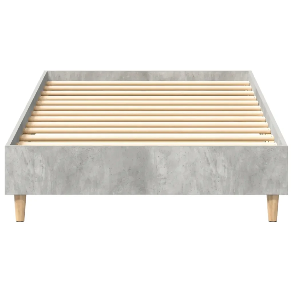 Letto singolo | Letto per adulti | Giroletto senza Materasso Grigio Cemento 100x200 cm Truciolato - Image 5